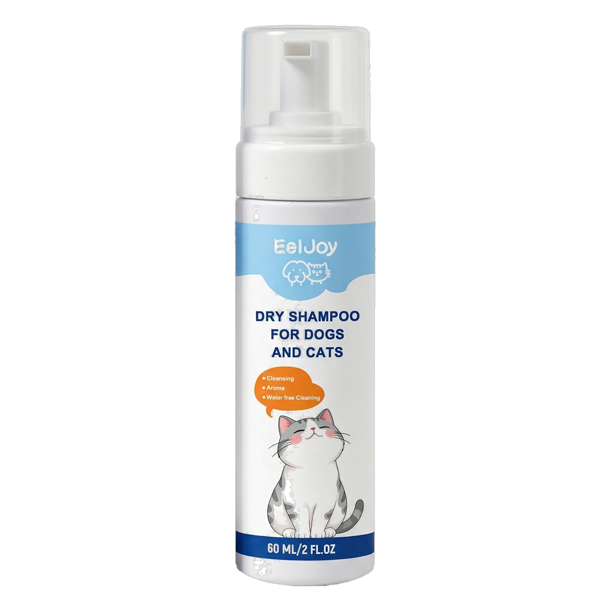 No-rinse foam, 60 ml pump bottle