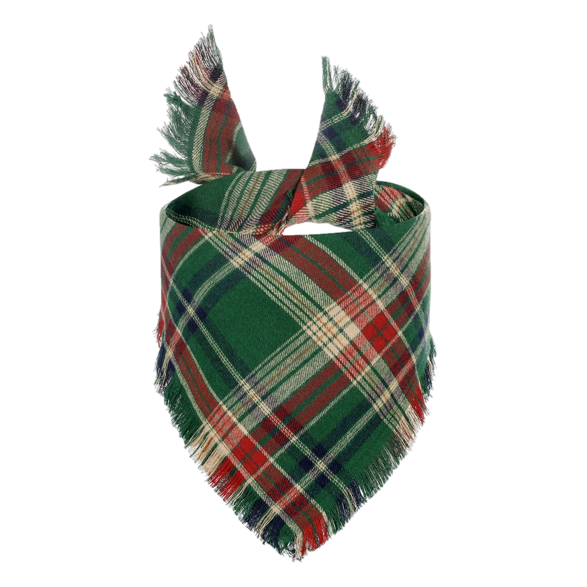 Green tartan cotton bandana